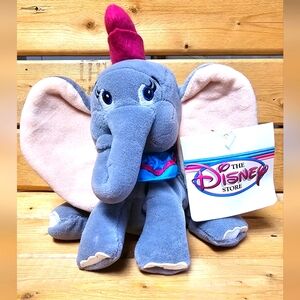 Vintage Disney Bean Bag Plush - CLASSIC DUMBO Set (7 inch) “NWT”